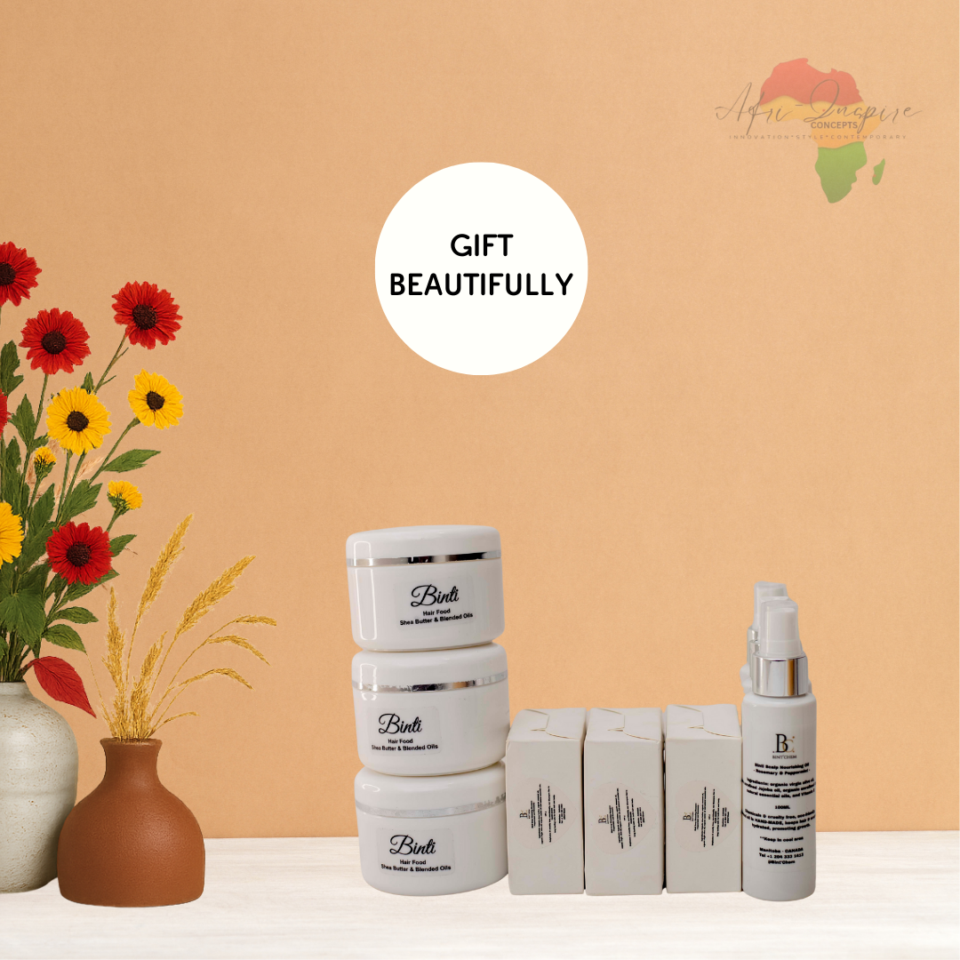 Crown Care Trio Gift Box – Nourishing Hair Cream, Refreshing Spray & Gentle Soap-9pc set