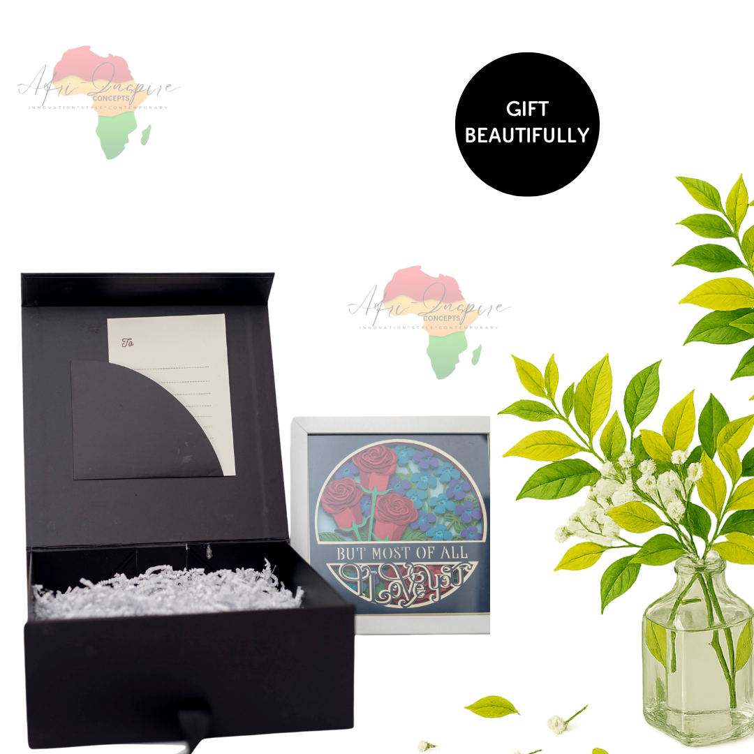 Handcrafted Shadow Box Gift – Personalized 3D Art in a Keepsake Frame (comes in a box)