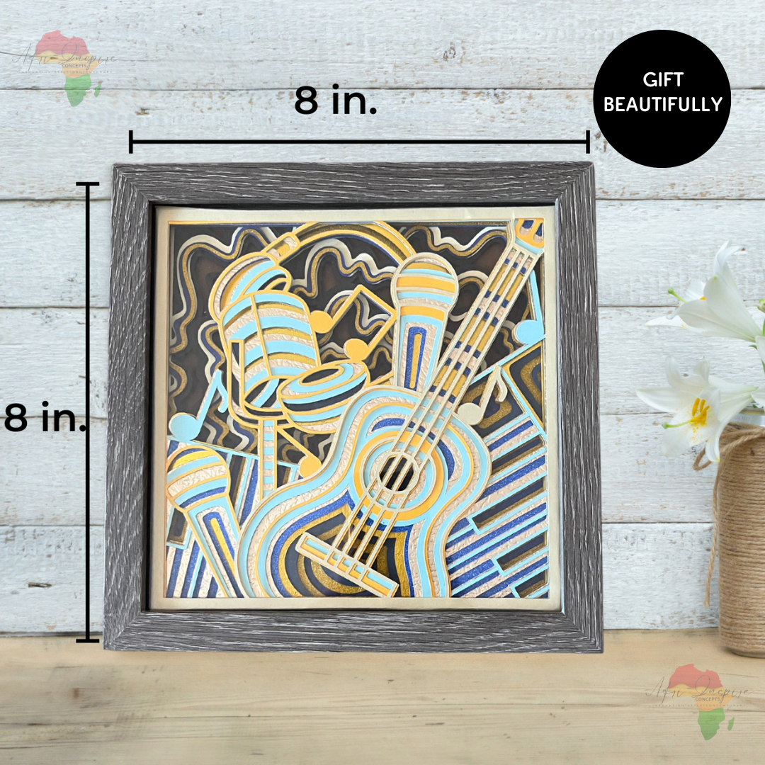 Handcrafted Shadow Box Gift – Personalized 3D Art in a Keepsake Frame (comes in a box)