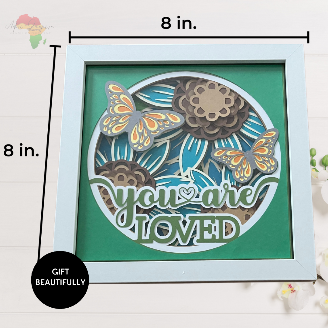 Handcrafted Shadow Box Gift – Personalized 3D Art in a Keepsake Frame (comes in a box)