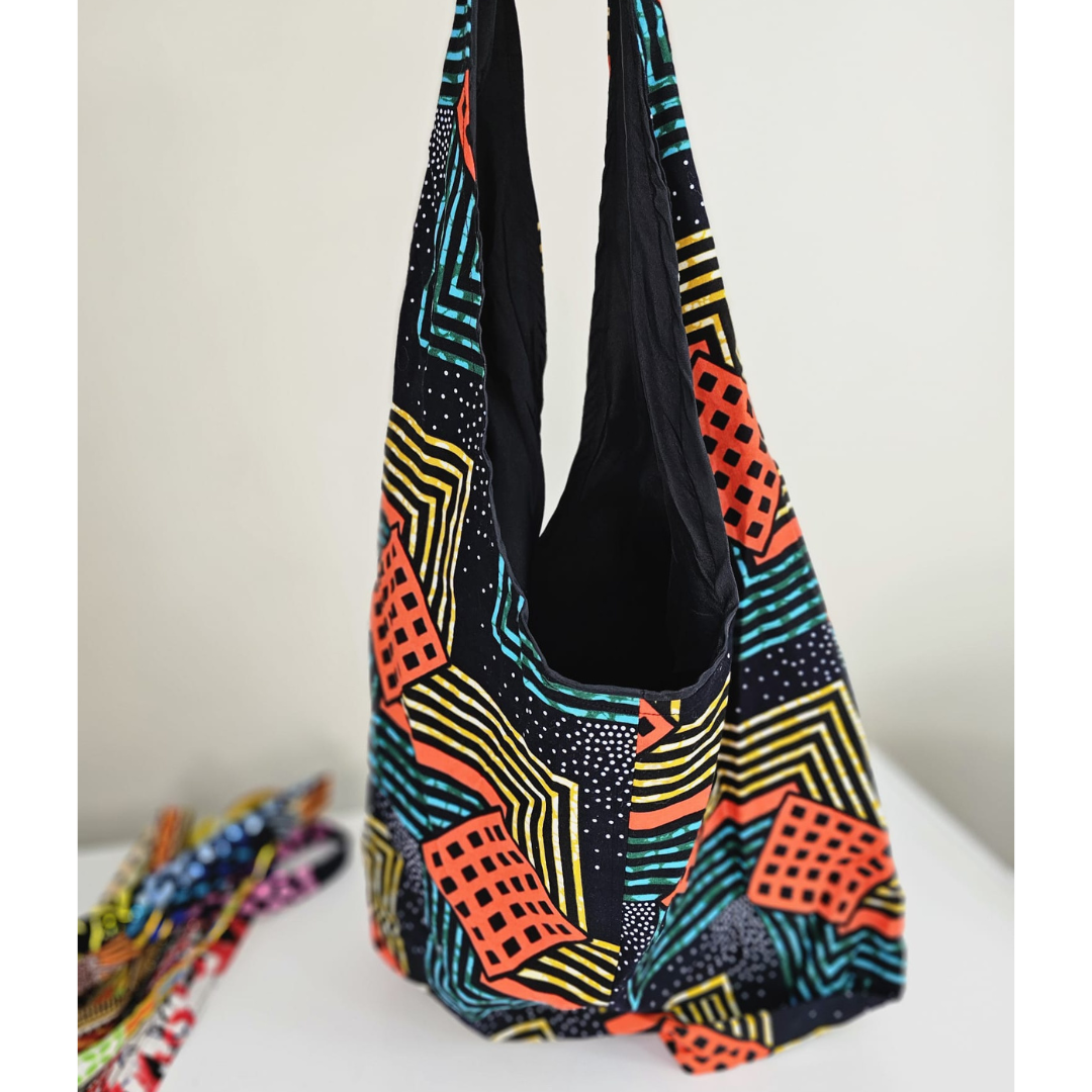 African Print Cotton Tote Bag – Stylish, Durable & Culturally Inspired