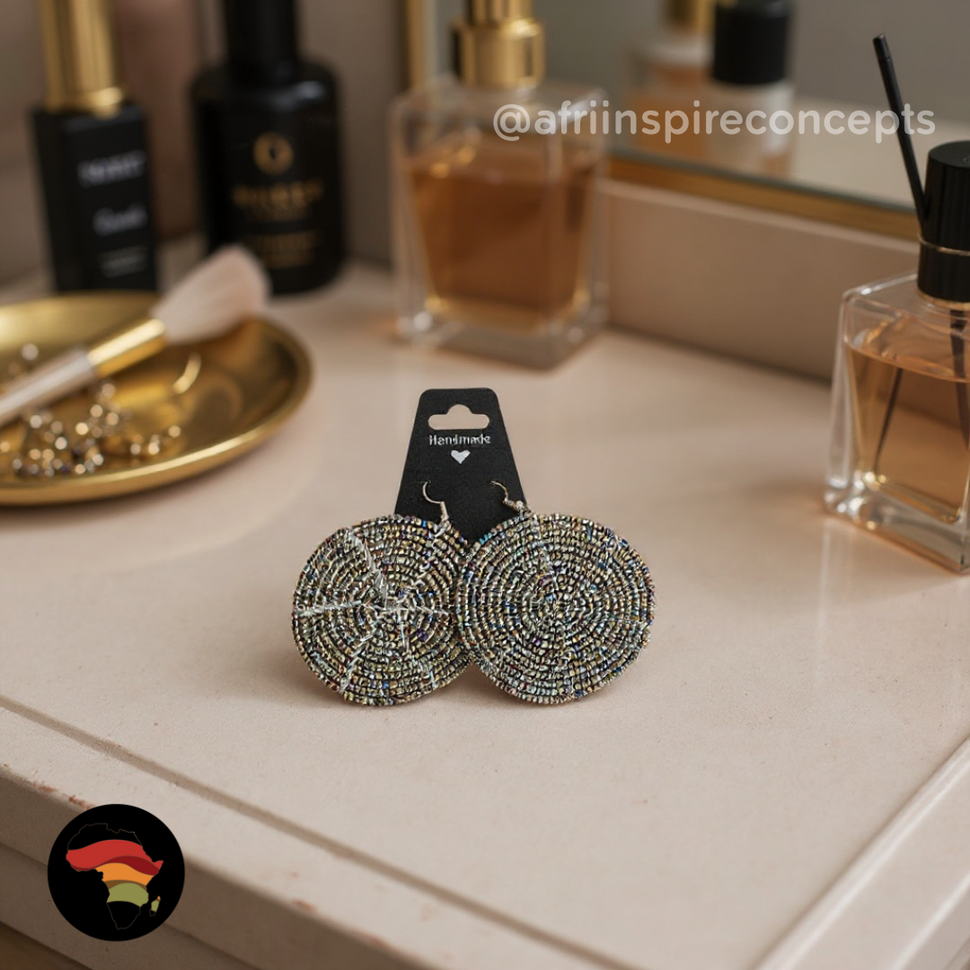 African Handmade Beaded Earrings β Bold, Colorful & Culturally Inspired