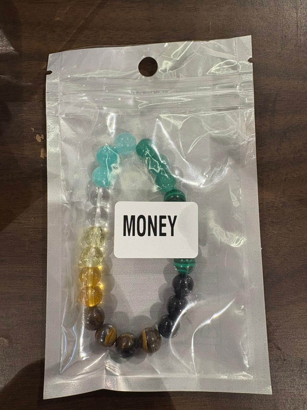 Ceramic, Money & Natural Stone Bracelet