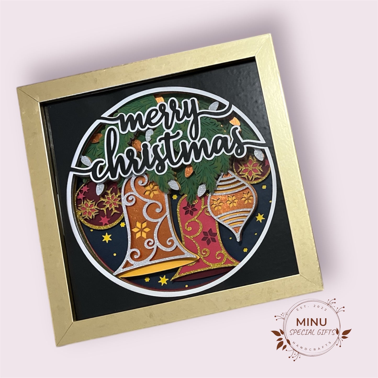 Shadow Box - Merry Christmas (Bells)