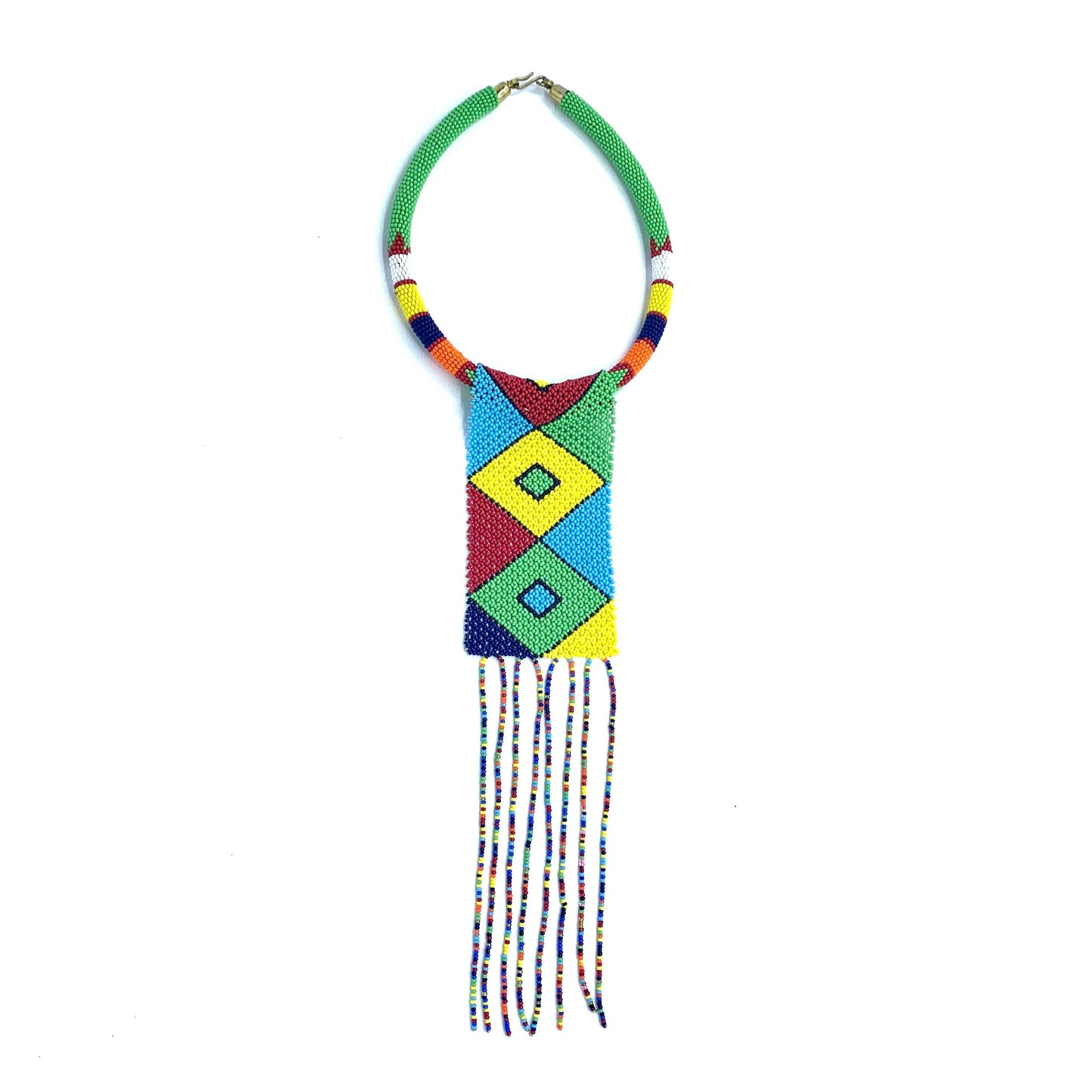 Olkiketa Laang Beaded Necklace β Majestic African Heritage in Every Bead