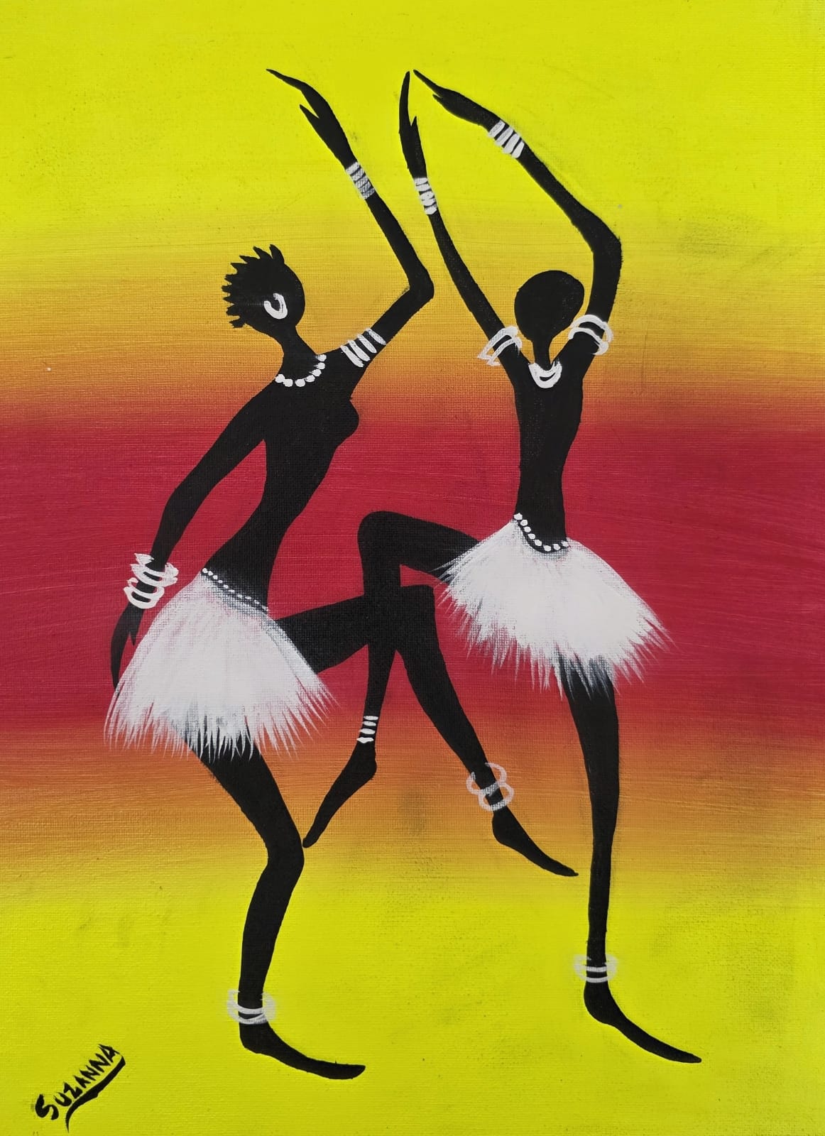 Visual Art 2 – Vibrant African Paintings on Canvas (Acrylics & Mixed Media)