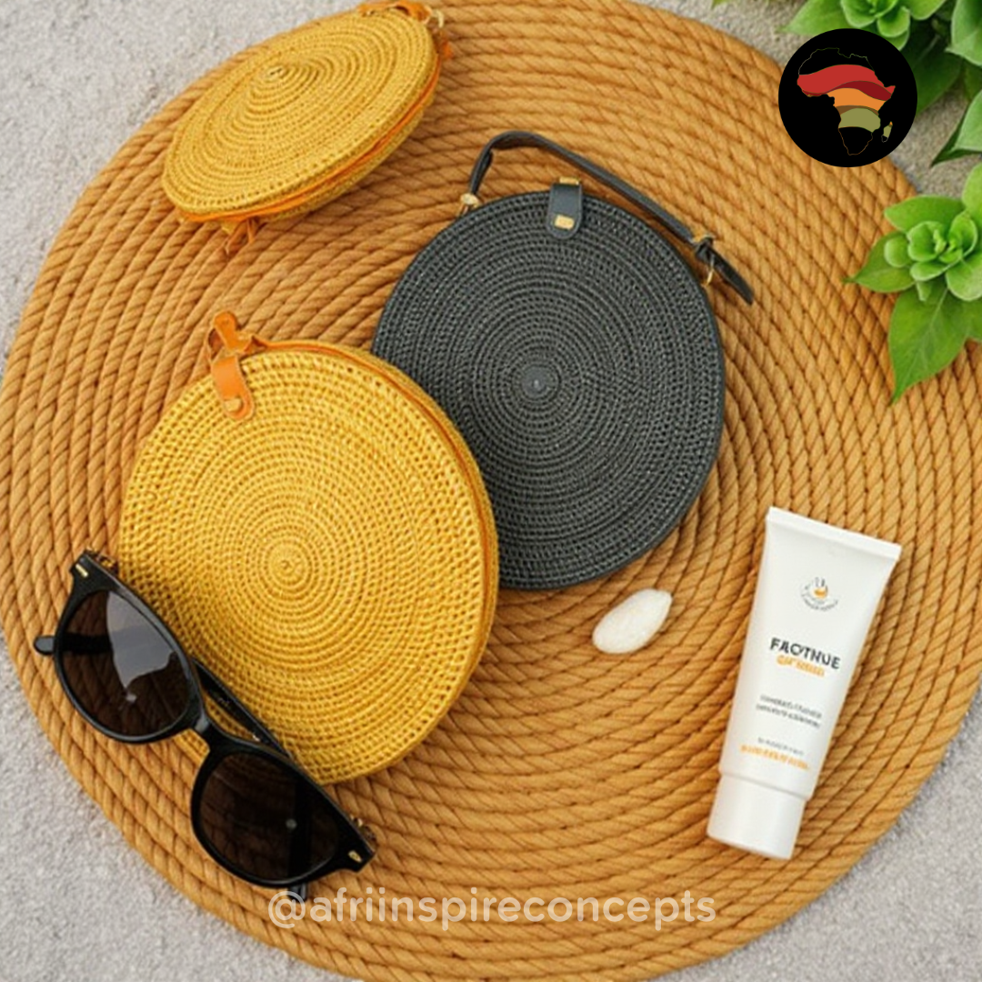 Plain Round Rattans Bag (L) – Minimalist, Handwoven & Naturally Beautiful