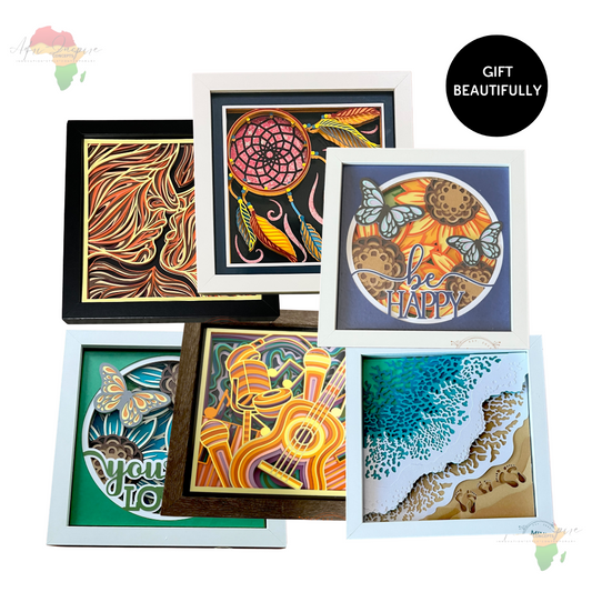 Handcrafted Shadow Box Gift – Personalized 3D Art in a Keepsake Frame (comes in a box)