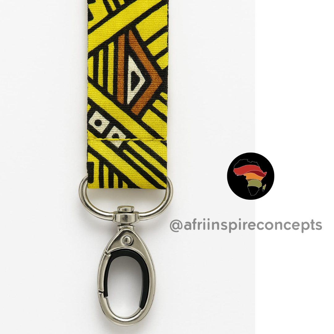 African Print Lanyard – Bold, Functional & Culturally Inspired