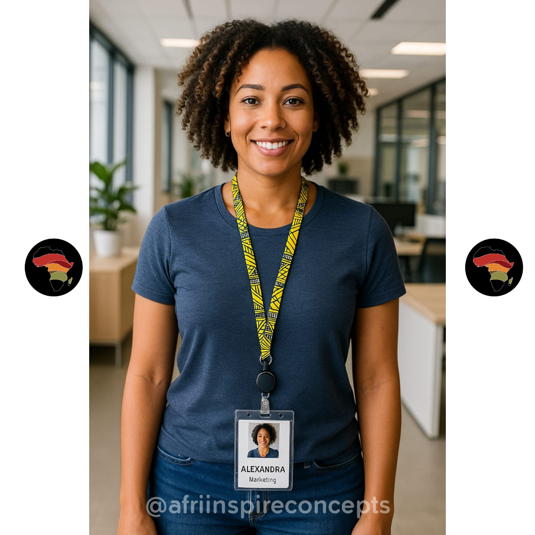 African Print Lanyard – Bold, Functional & Culturally Inspired
