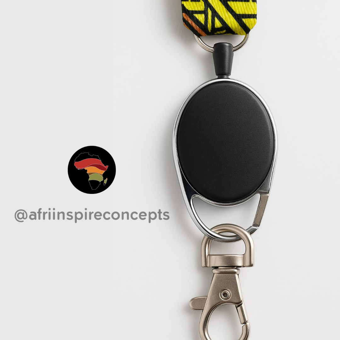 African Print Lanyard – Bold, Functional & Culturally Inspired