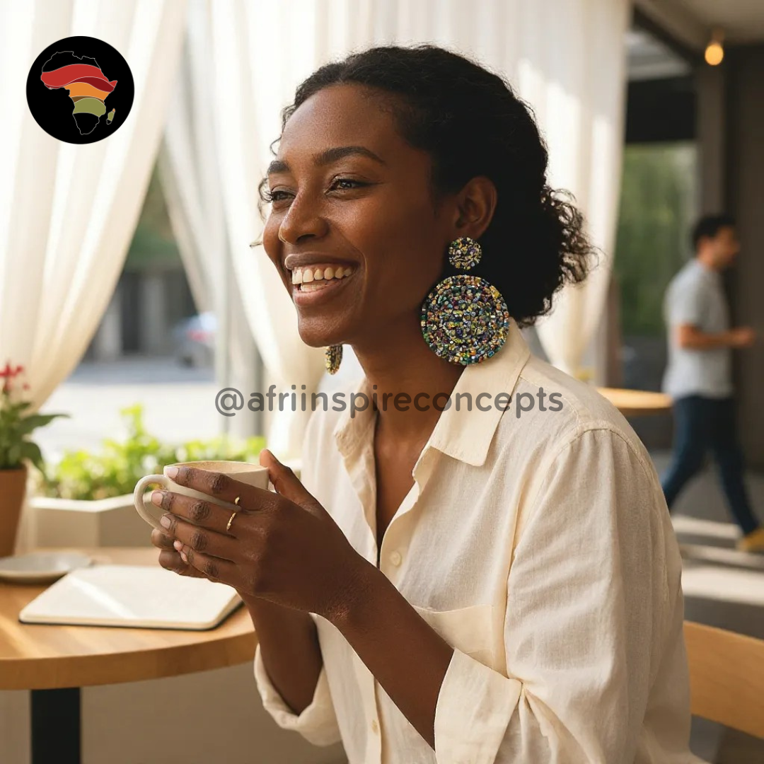 African Handmade Beaded Earrings – Bold, Colorful & Culturally Inspired