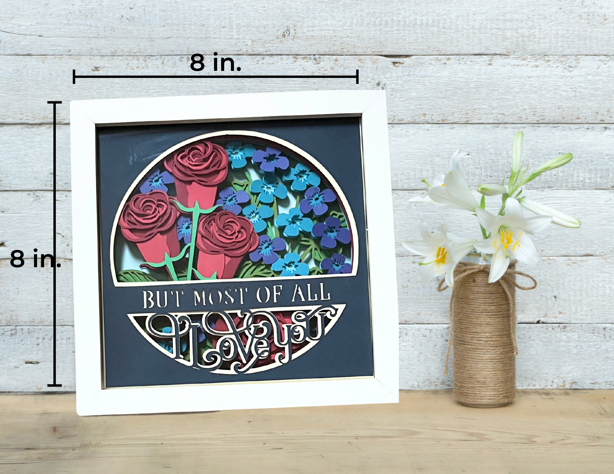 Handcrafted Shadow Box Gift – Personalized 3D Art in a Keepsake Frame