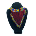 Zuri Beaded Cascade Choker Set – Elegant African Beadwork Necklace & Earrings