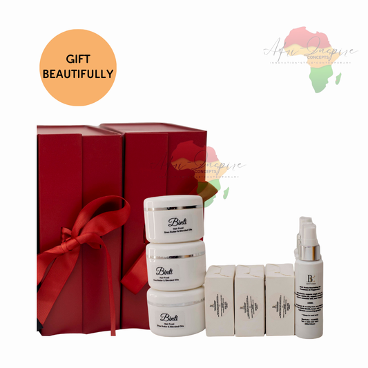 Crown Care Trio Gift Box – Nourishing Hair Cream, Refreshing Spray & Gentle Soap-9pc set