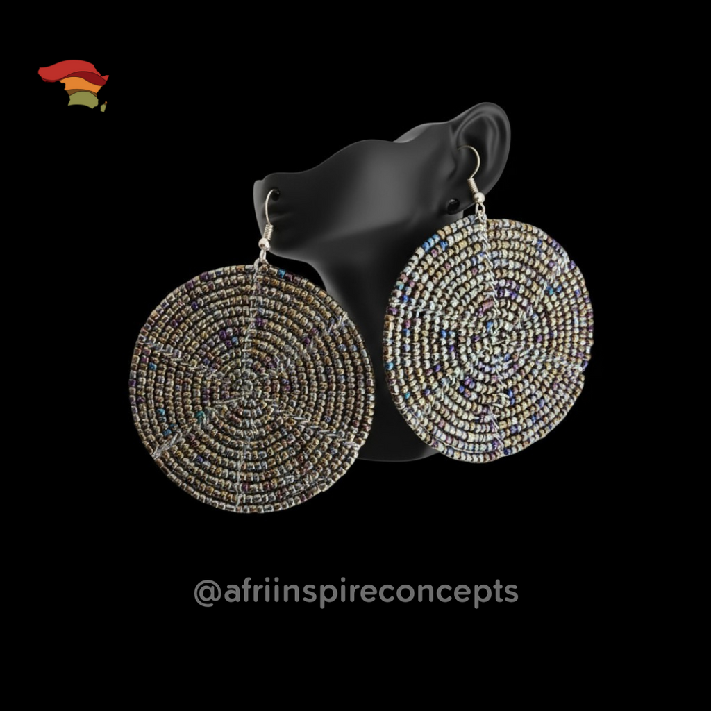 African Handmade Beaded Earrings – Bold, Colorful & Culturally Inspired
