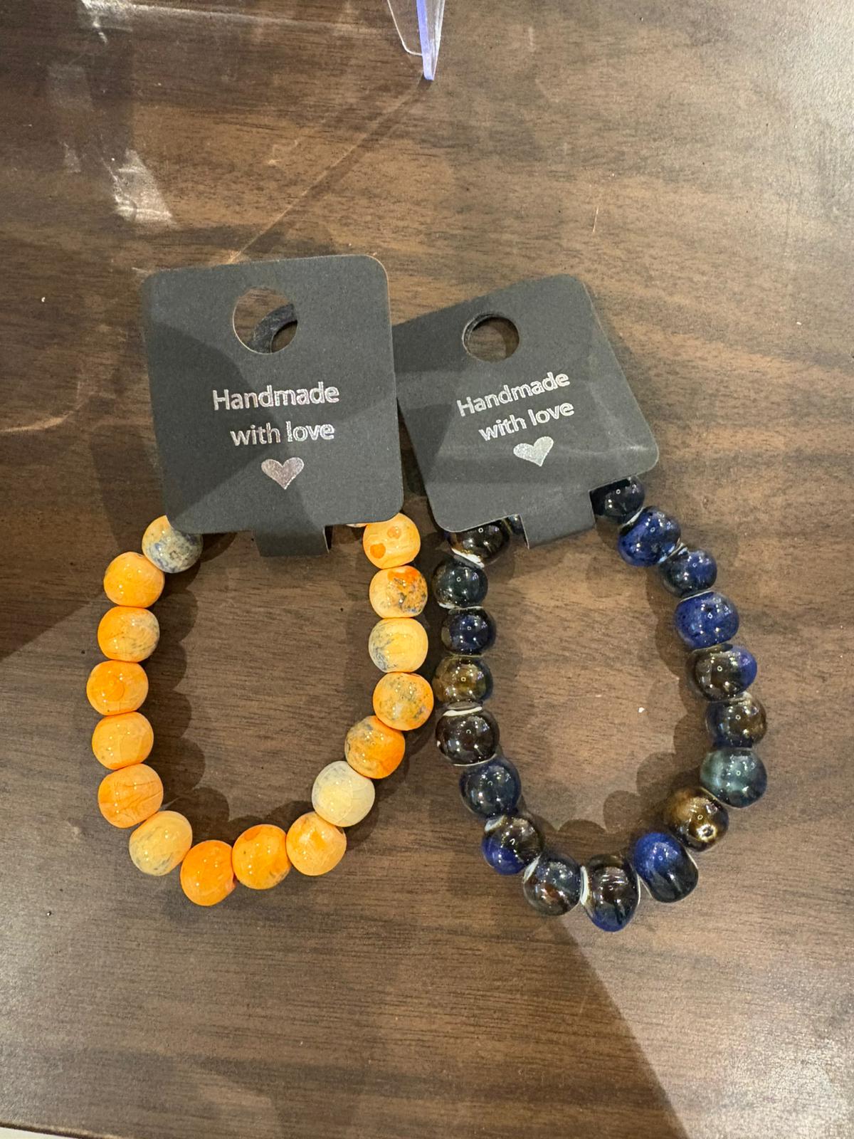 Ceramic, Money & Natural Stone Bracelet