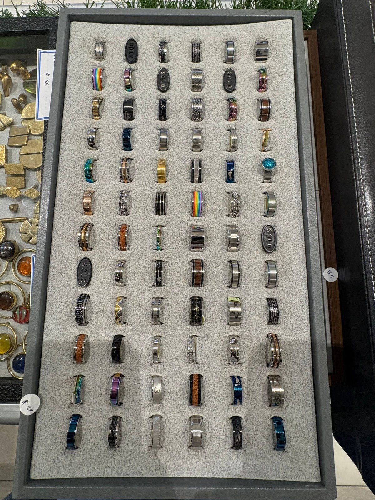 Multi Color Stainless Steel Rings (different sizes)