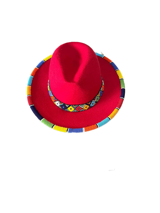 Shujaa Beaded Hat – Bold, Handcrafted African Statement Hat