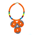Trinity Orbit Beaded Necklace – Handcrafted African Statement Jewelry