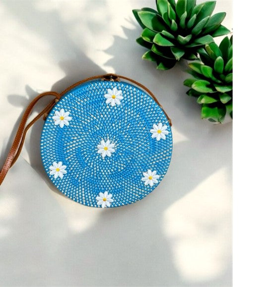 Floral Rattans Bag – Handwoven Elegance with a Blooming Touch