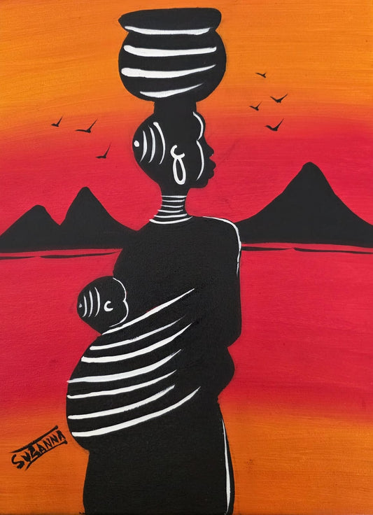 Visual Art 1 – Vibrant African Paintings on Canvas (Acrylics & Mixed Media)