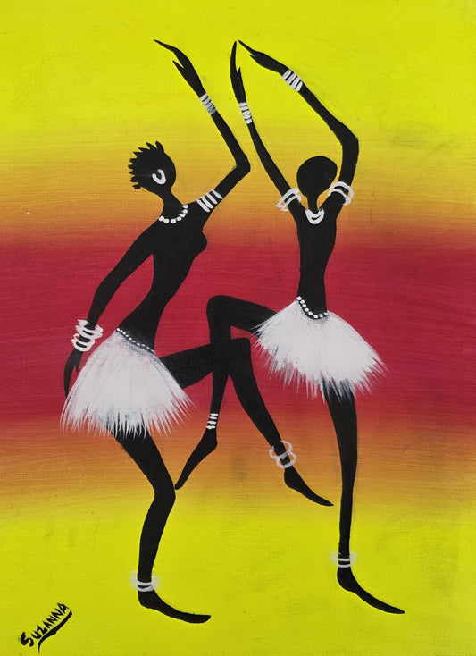 Visual Art 2 – Vibrant African Paintings on Canvas (Acrylics & Mixed Media)